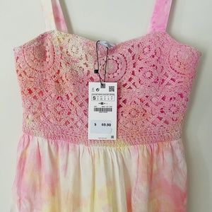 ZARA Crochet Tie-Dye Dress